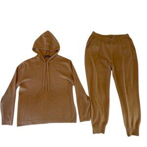 NAADAM Signature 100% Cashmere 2-Pc Lounge Set Camel Tan Large